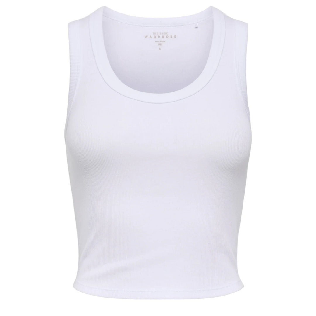 ONLY Bela Ženska Majica ONLEASY S/L TANK TOP CS JRS